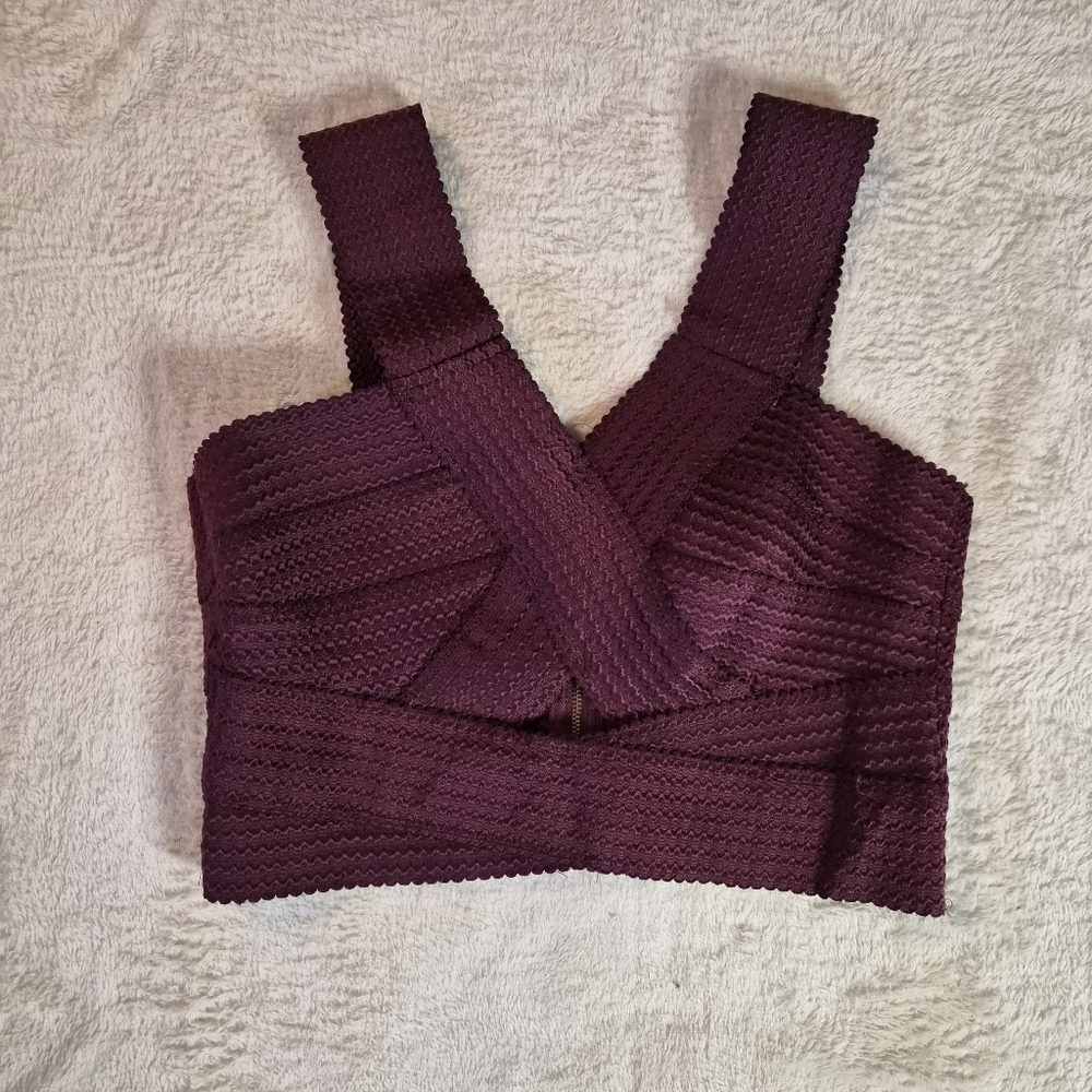 Charlotte Russe Deep Purple Crop Top Size XL.